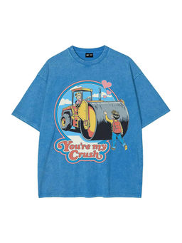 Bonkers Corner - Men Blue Printed T-Shirt