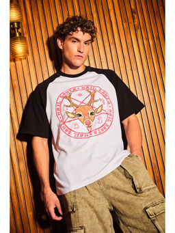 Bonkers Corner - Men White Colorblock T-Shirt