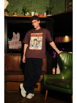 Bonkers Corner - Men Brown Printed T-Shirt