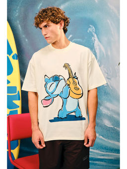 Bonkers Corner - Men Off White Printed T-Shirt