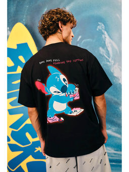 Bonkers Corner - Men Black Printed T-Shirt