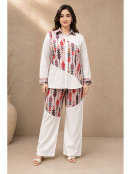 RACHNA - Linen Pink Green Co-Ord Set