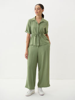 Femmella - Women's Polyester Green Co-Ord Set