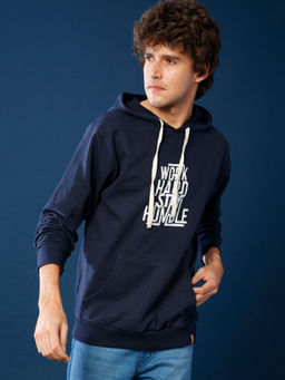 Campus Sutra - Men Printed Full Sleeve Stylish Casual Hooded Sweatshirts