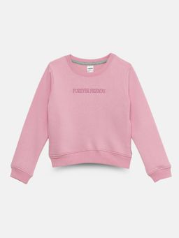 mackly - Girls Pink Solid Sweatshirt