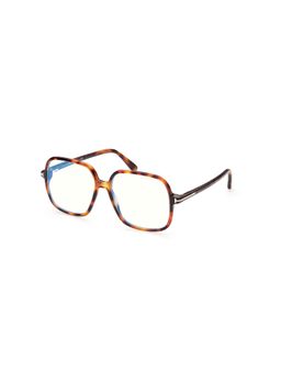 Tom Ford Eyewear - FT5764-B56055 Blue Block Square Eye Frames for Women (56)