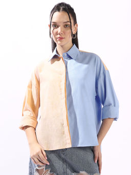 Hubberholme - Women Multi-Color Colorblock Shirt