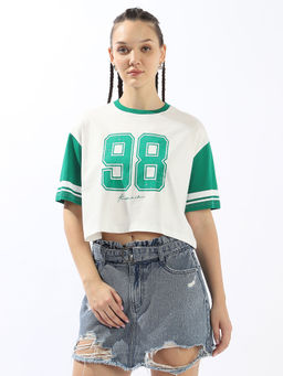 Hubberholme - Women Green Graphic T-Shirt