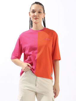 High Star - Women Multi-Color Colorblock T-Shirt