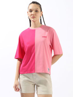 High Star - Women Multi-Color Colorblock T-Shirt