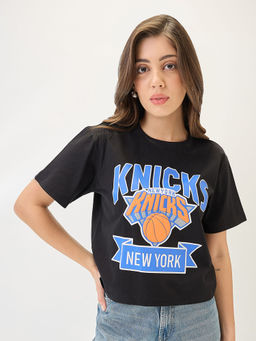 Globus - Women Black Printed T-Shirt