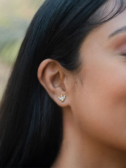 Shaya by CaratLane - Mistletoe Mood Earrings in Gold Plated 925 Silver