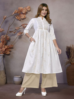 Rangita - White Floral Kurta