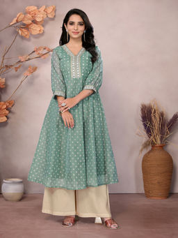 Rangita - Green Embroidered Kurta
