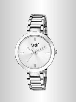 Ajanta Quartz - Silver Dial Analog Watch For Women - AWC043MSL/SSL (M)