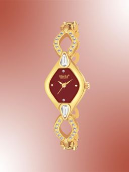 Ajanta Quartz - Gold Dial Analog Watch For Women - AWC051PMSL/1 (S)