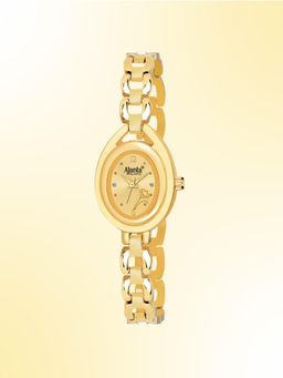 Ajanta Quartz - Gold Dial Analog Watch For Women - AWC409MRL/3 (S)
