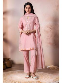 Jhambthread - Pink Kurta and Pant With Dupatta
