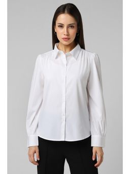 Van Heusen - Women White Solid Long Sleeves Formal Shirt