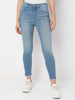 VERO MODA - Women Solid Casual Wear Blue Jeans