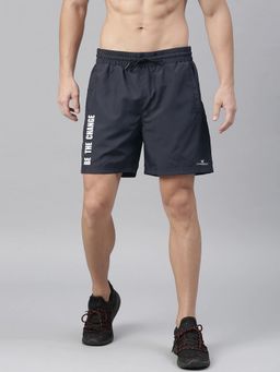 Dpassion - Navy Blue Breathable Quick Dry Polyester Sport Shorts