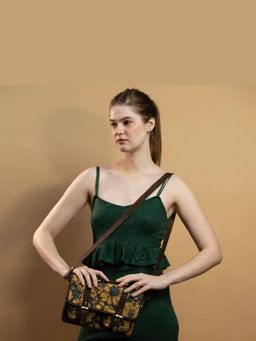 Gonecase - Helios Floral Double Buckle Sling Bag with Detachable Straps