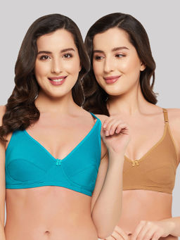 Clovia - Cotton Non-padded Non-wired Full Cup Bra (pack Of 2)