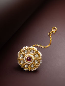 Aadita - Multi-Color Alloy Gold Plated Maangtikka