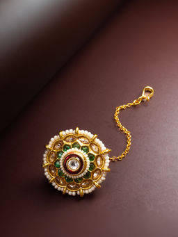Aadita - Multi-Color Alloy Gold Plated Maangtikka