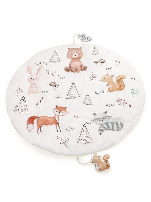 Haus & Kinder Woodland Animals Baby Activity Mat with Animal Rattles (Pack of 2)