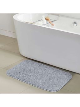 OBSESSIONS - Anti-Skid Polyester Bath Mat - Silver