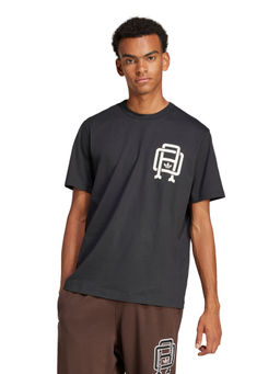 adidas Originals - Q12 VARSITY TEE Men Black Casual T-Shirt