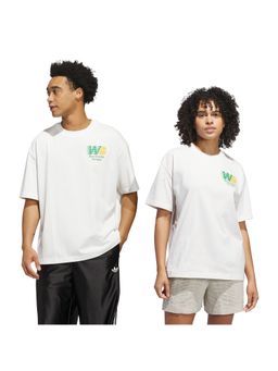 adidas Originals - GLBL HOOPS TEE Unisex White Casual T-Shirt