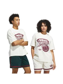 adidas Originals - HOT SHOT TEE Unisex Beige Casual T-Shirt