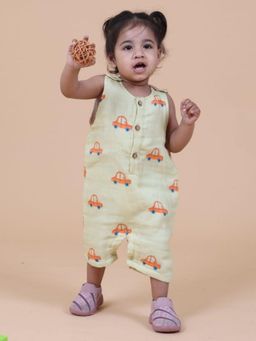 Mama & Peaches - 100% Cotton Muslin Double Layer Romper, Cars