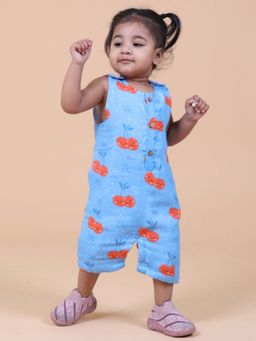 Mama & Peaches - 100% Cotton Muslin Double Layer Romper, Cherryfull