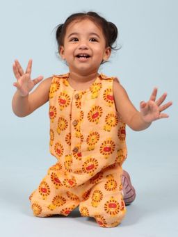 Mama & Peaches - 100% Cotton Muslin Double Layer Romper, Lion King