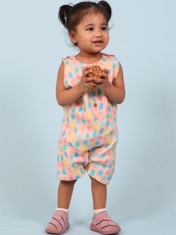 Mama & Peaches - 100% Cotton Muslin Double Layer Romper, Polka Dot