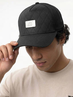 Bewakoof - Naruto Unisex Black Kakashi Applique Quilted & Mesh Baseball Cap