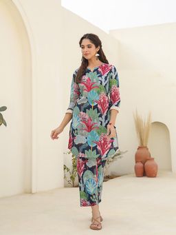 Rain & Rainbow - Women Ethnic Motifs Printed Regular Pure Cotton Co-Ord Set