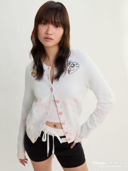 Pomelo - x MOMOREI Knit Cardigan - Off-White