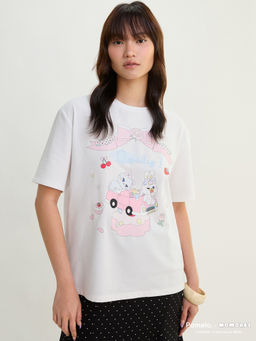 Pomelo - x MOMOREI Graphic Oversized Tee - White