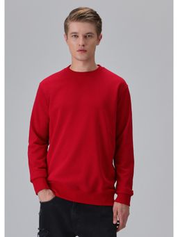 Banana Club - Red Solid Regular Fit Sweatshirt