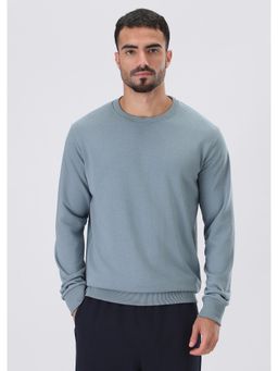 Banana Club - Grey Solid Regular Fit Sweatshirt