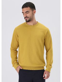 Banana Club - Mustard Solid Regular Fit Sweatshirt