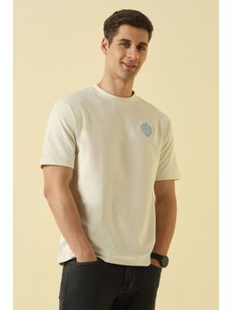Allen Solly - Beige Graphic Oversized Fit T-Shirt