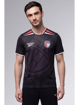 Reebok - Black Printed Regular Fit T-Shirt