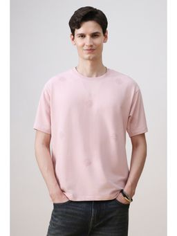 Simon Carter - Pink Solid Relaxed Fit T-Shirt
