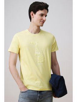 Simon Carter - Yellow Solid Slim Fit T-Shirt