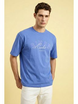 Simon Carter - Blue Graphic Relaxed Fit T-Shirt